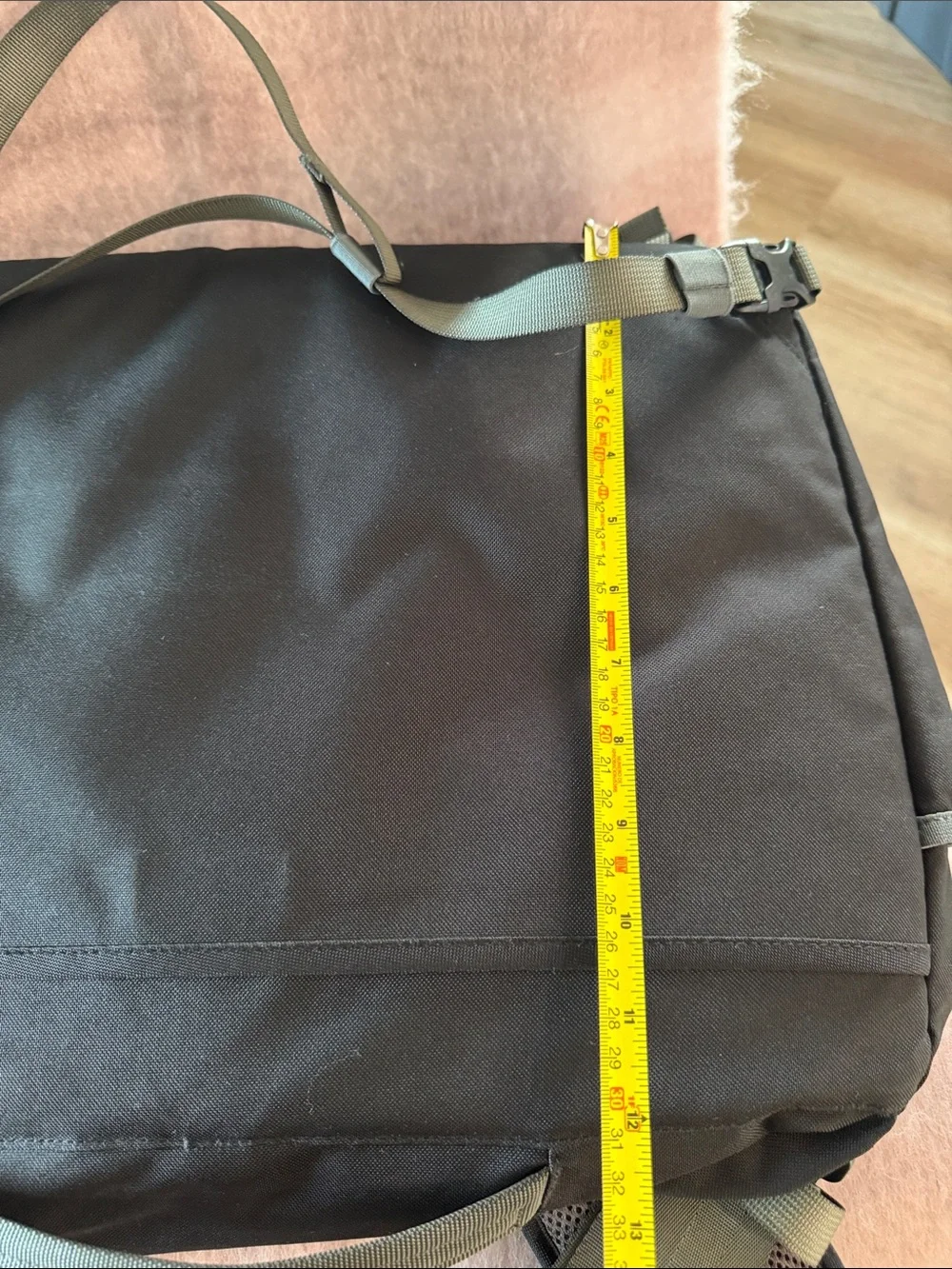 Patagonia Dark Gray Messenger Bag with Reflective Panel